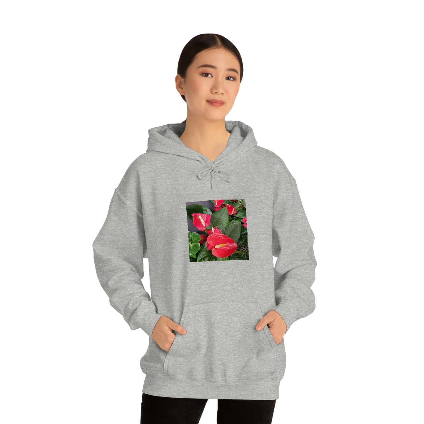 Island Style Anthurium Unisex Heavy Blend™ Hooded Sweatshirt