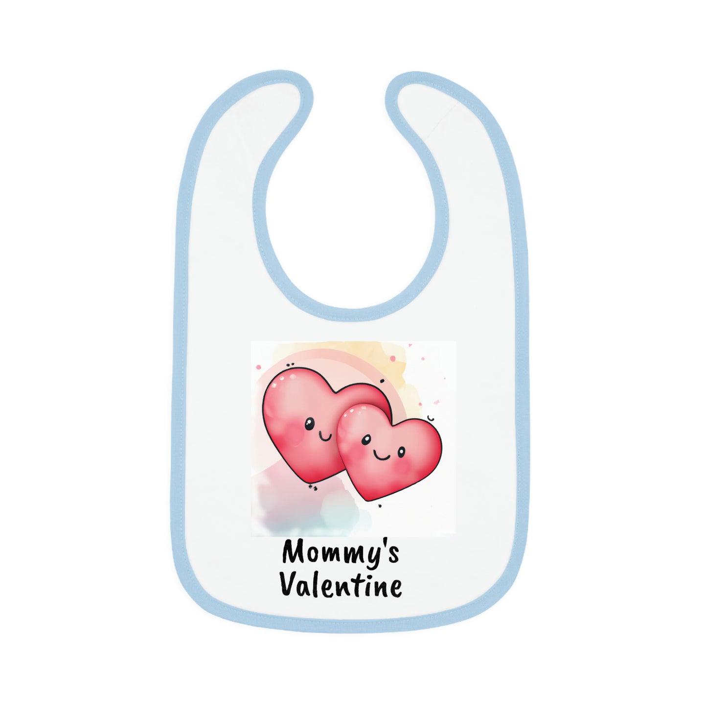 Valentine's "Mommy's Valentine" II Baby Contrast Trim Jersey Bib