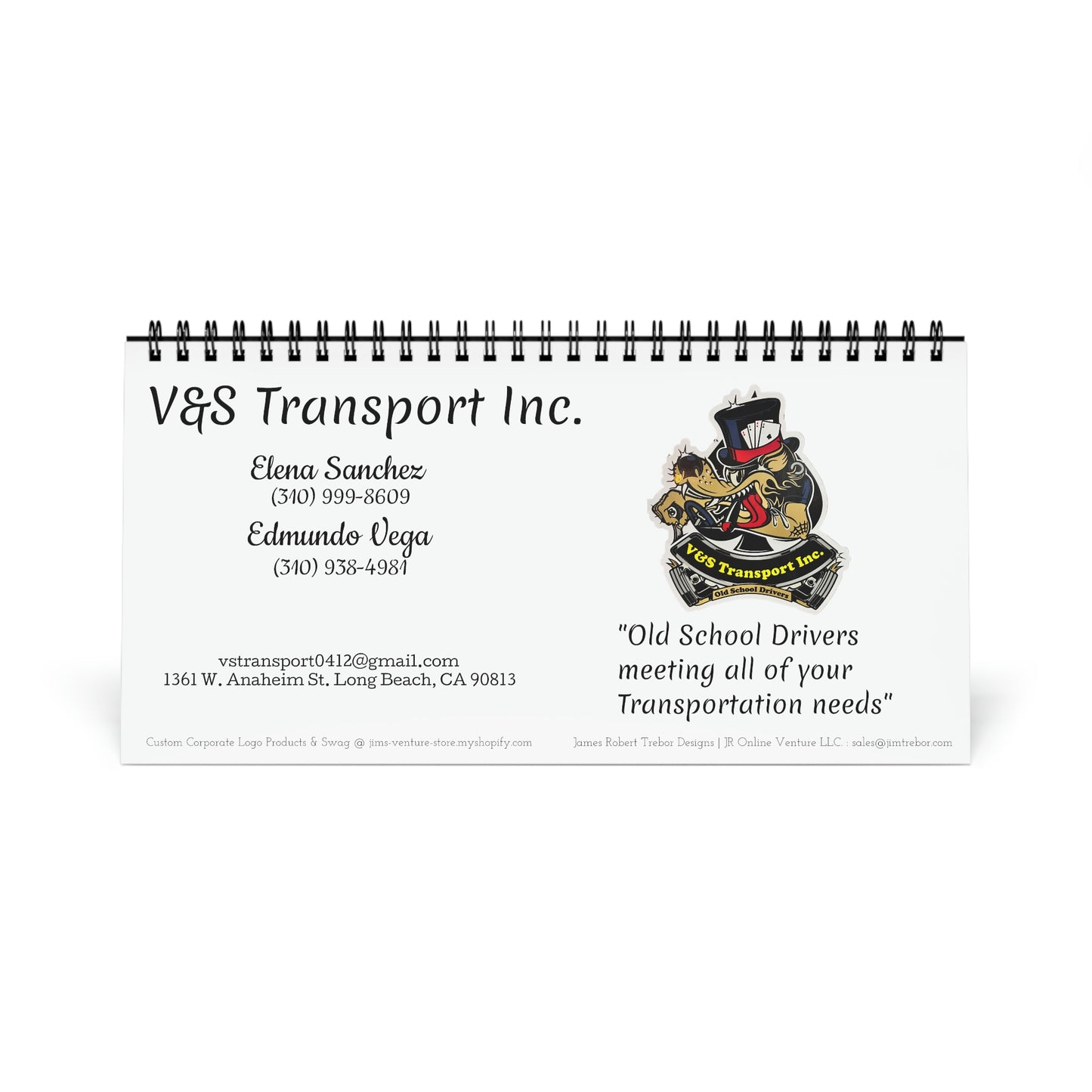 V&S Transport Desk Calendar 2