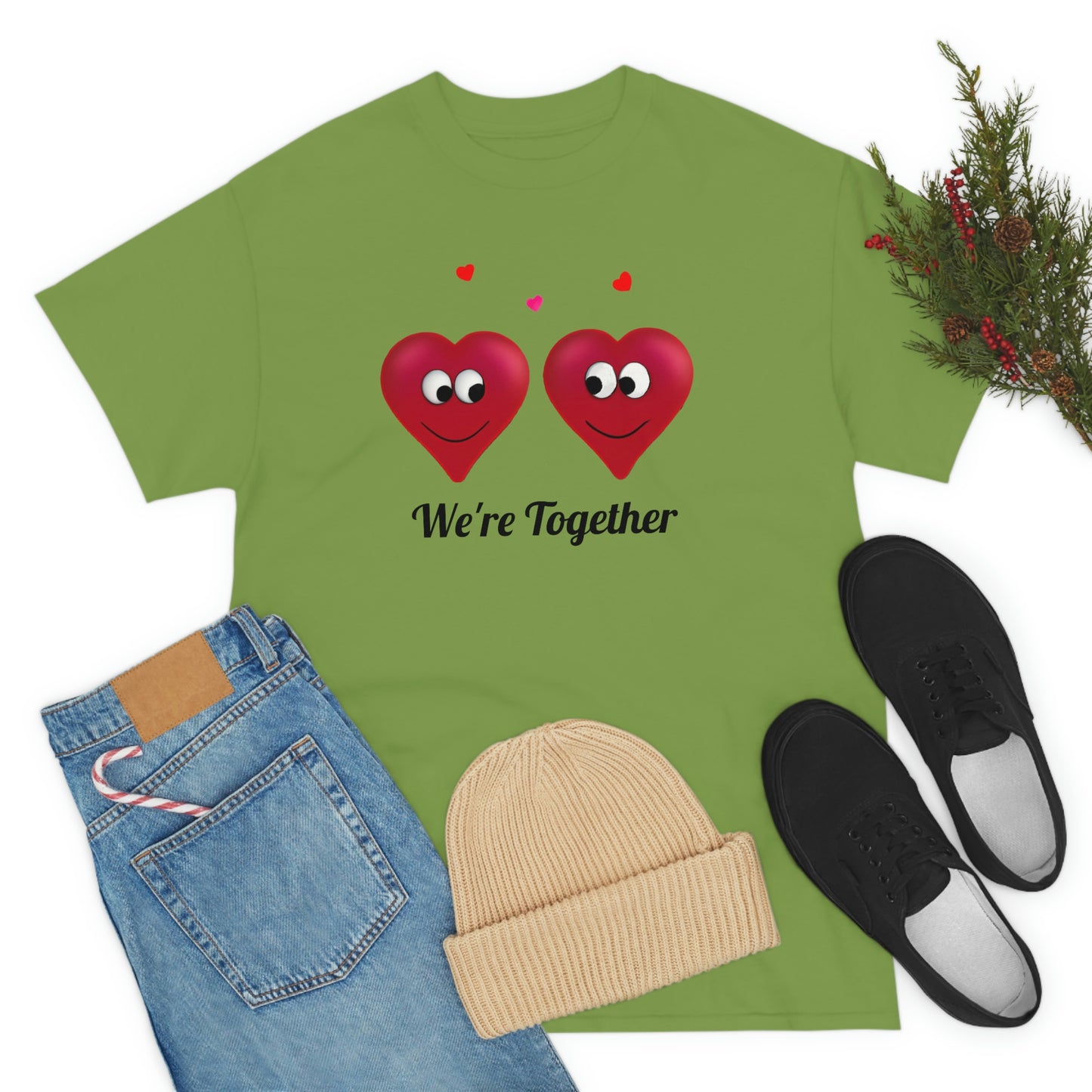 Valentine's "We're Together" Unisex Heavy Cotton Tee