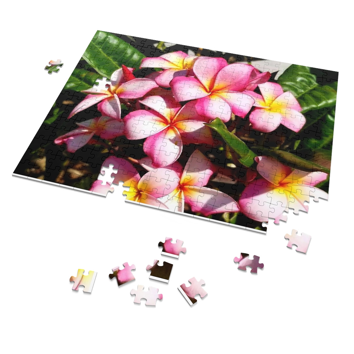 Island Style Striped Plumeria Jigsaw Puzzle (252, 500-Piece)