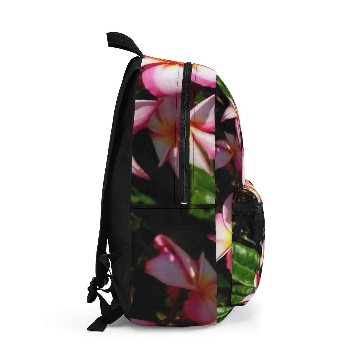 Island style striped Plumeria Backpack