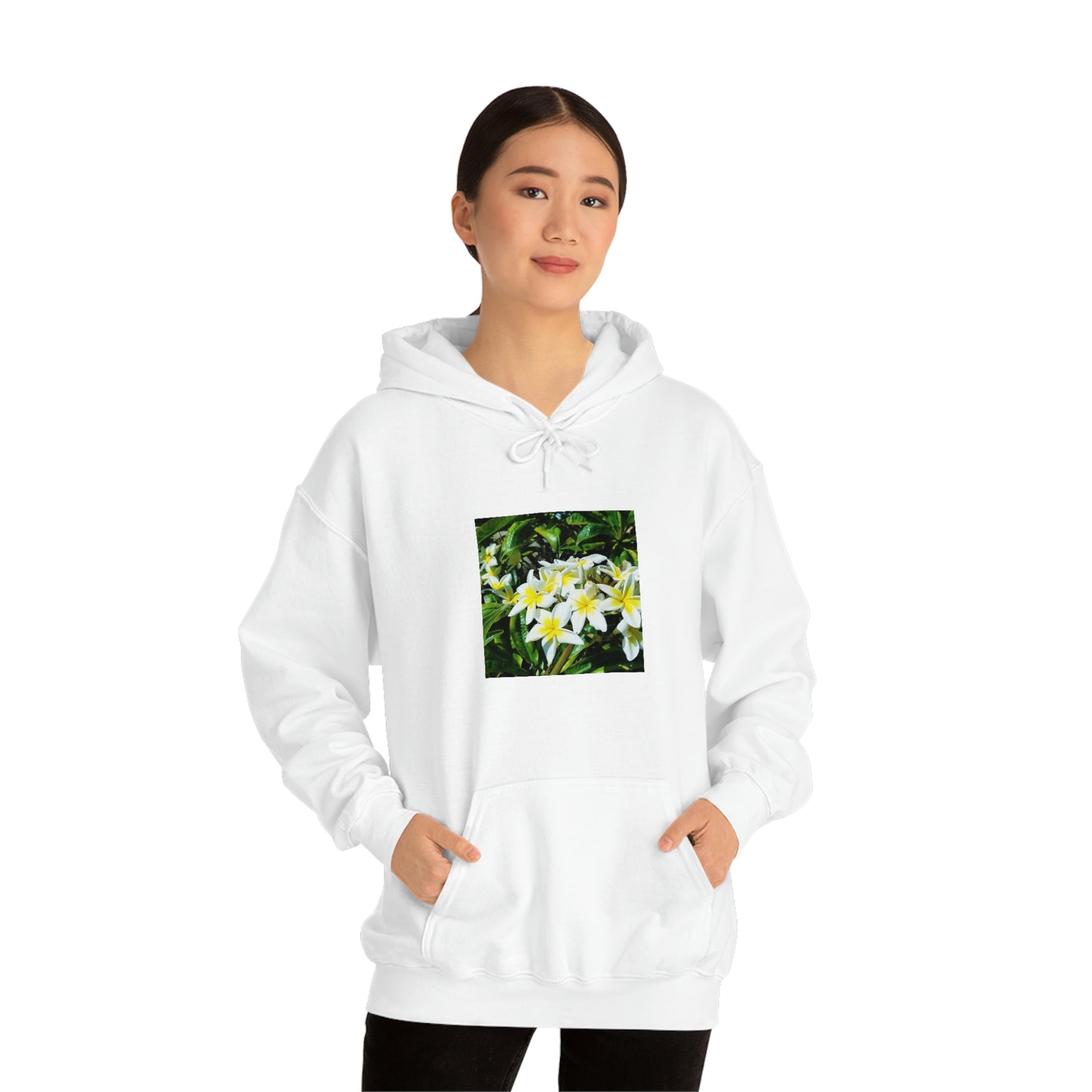 Islander Plumeria Unisex Heavy Blend™ Hooded Sweatshirt