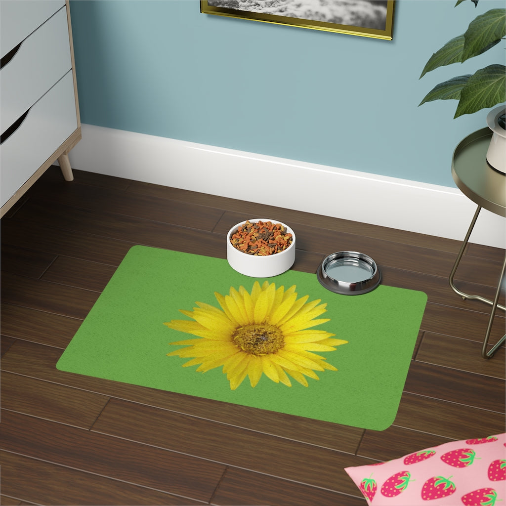 Floral "Daisy Mum" Pet Food Mat (12x18)