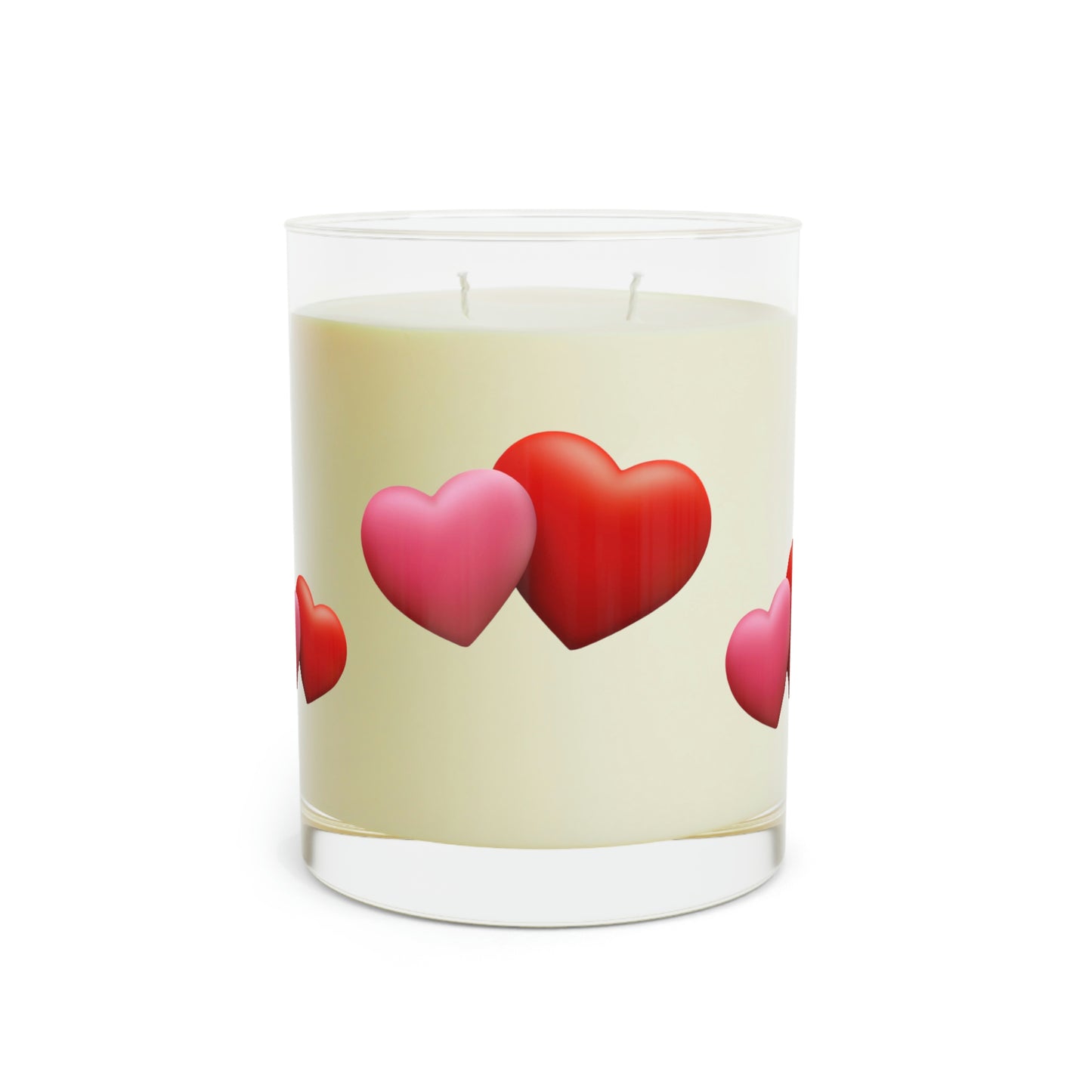 Valentine Hearts Scented Candle - Full Glass, 11oz