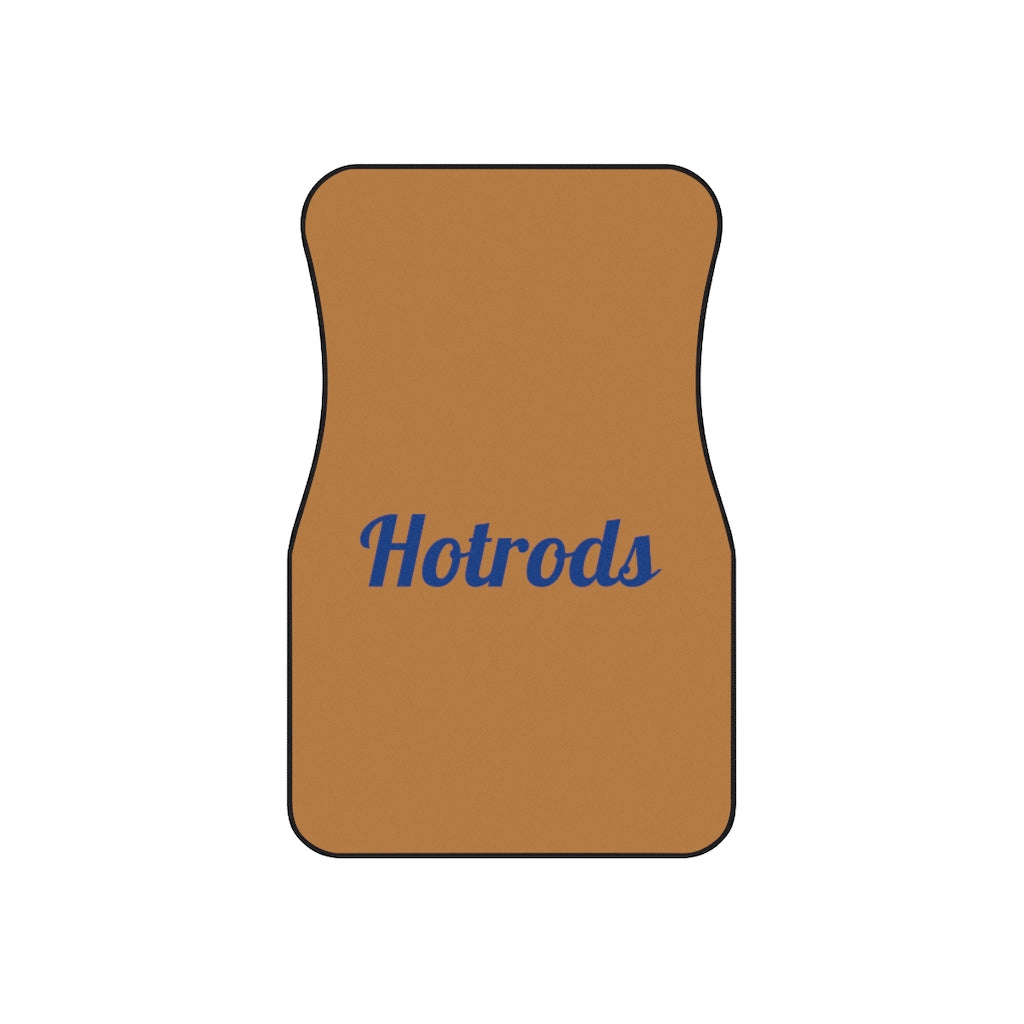 Hotrods Car Mats (Set of 4) - Lt Brown w/Blue print