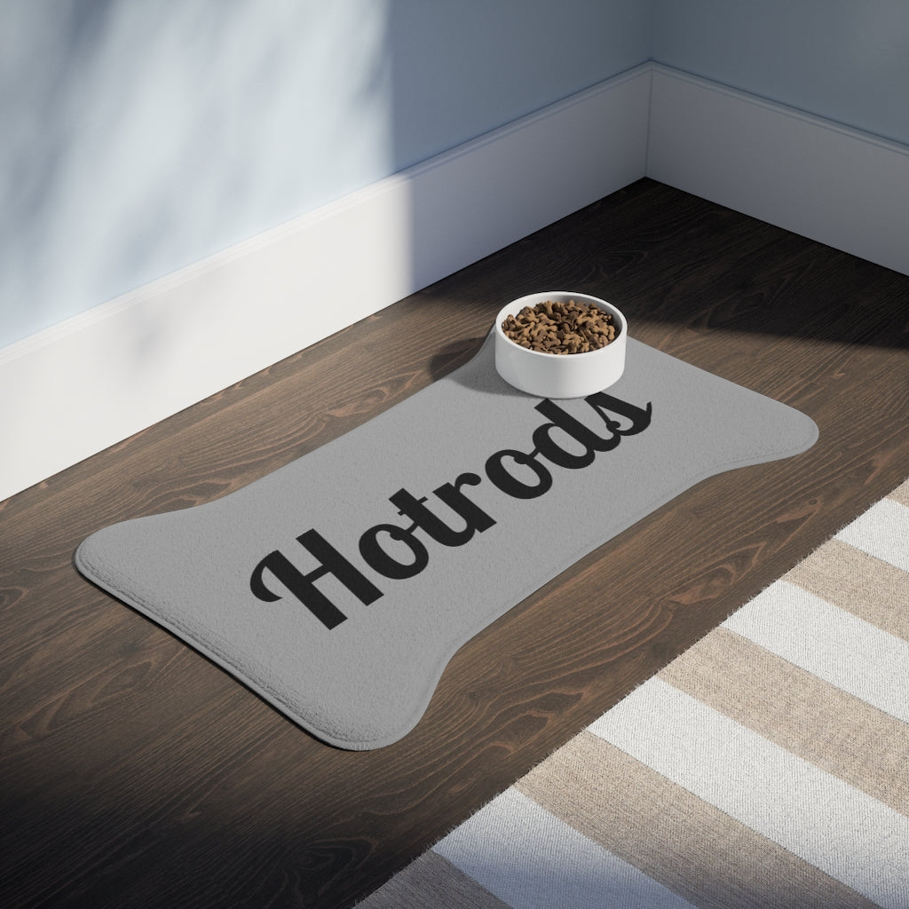 Hotrods Pet Feeding Mats - Black print