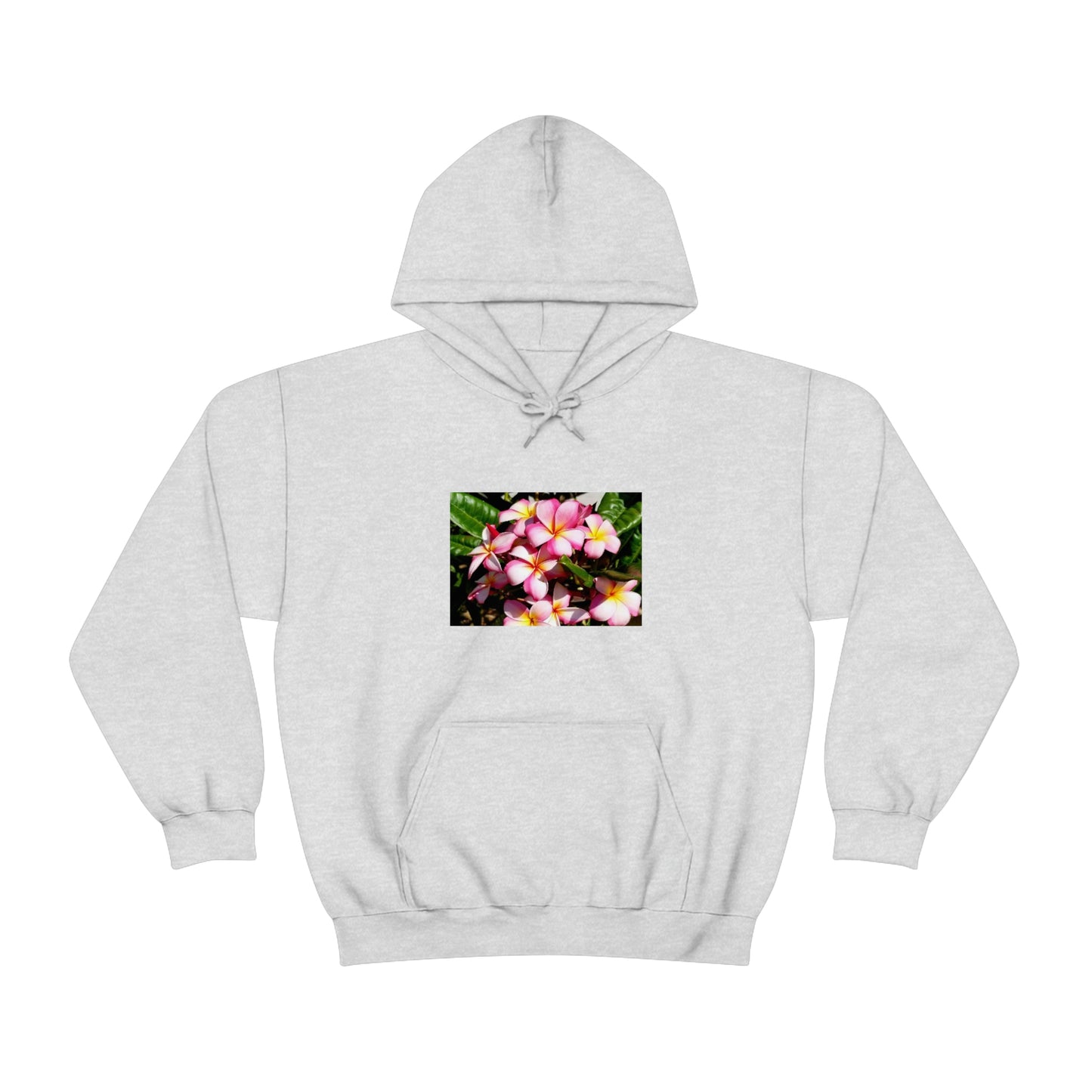 Islander Striped Plumeria Unisex Heavy Blend™ Hooded Sweatshirt