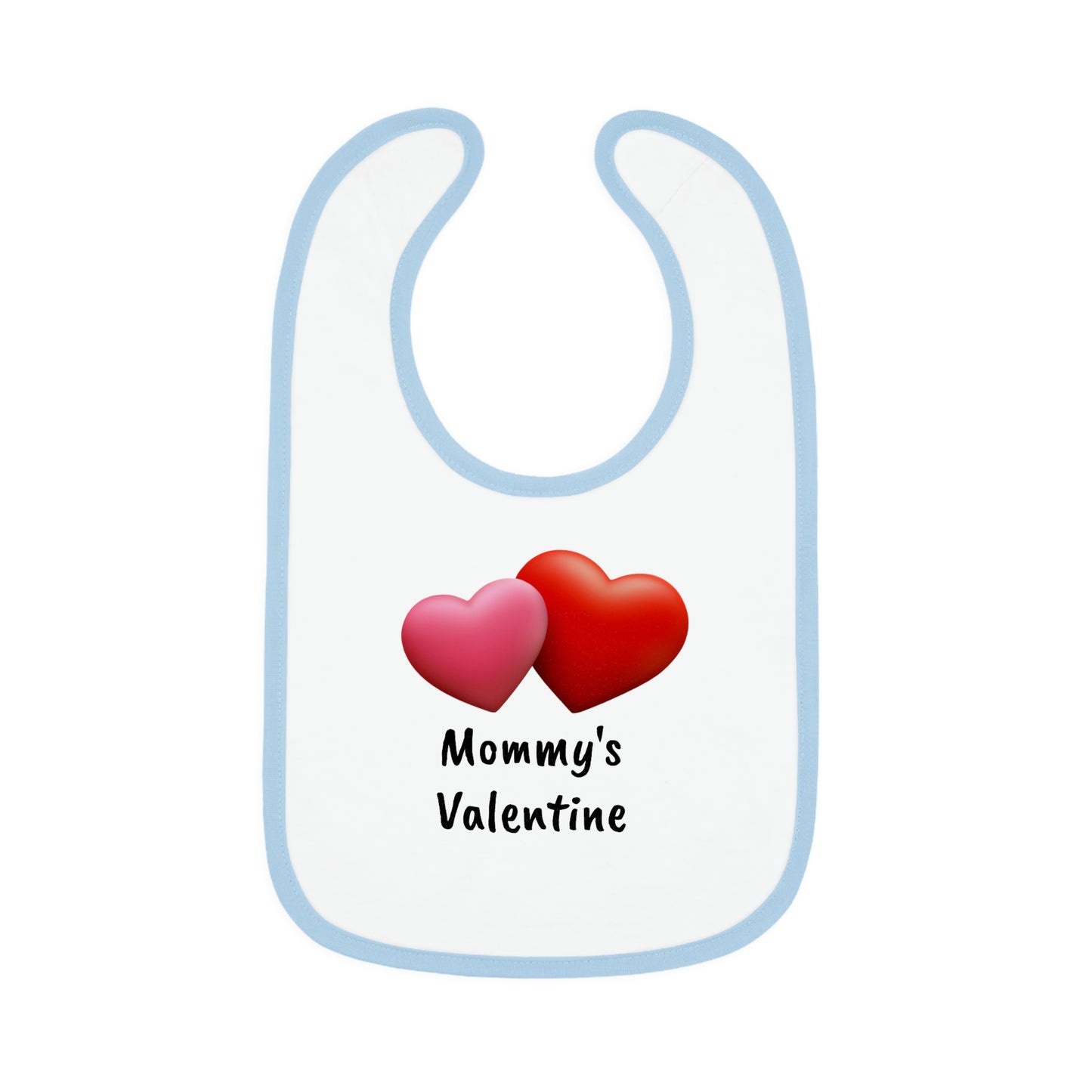 Valentine's "Mommy's Valentine" Baby Contrast Trim Jersey Bib