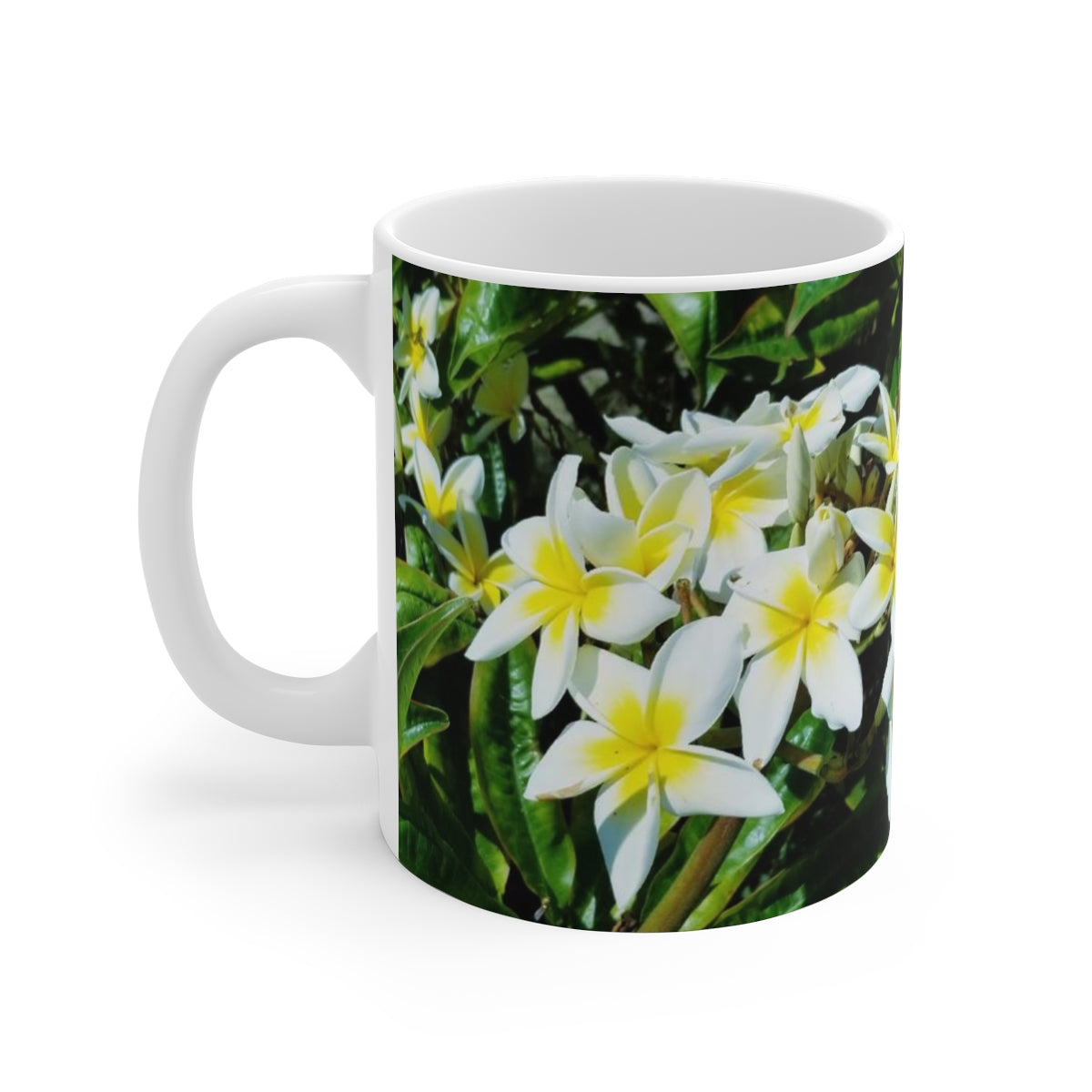 Islander Style Plumeria Ceramic Mug, 11oz and 15oz