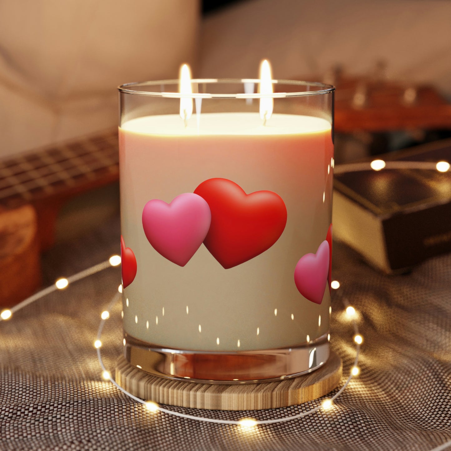 Valentine Hearts Scented Candle - Full Glass, 11oz