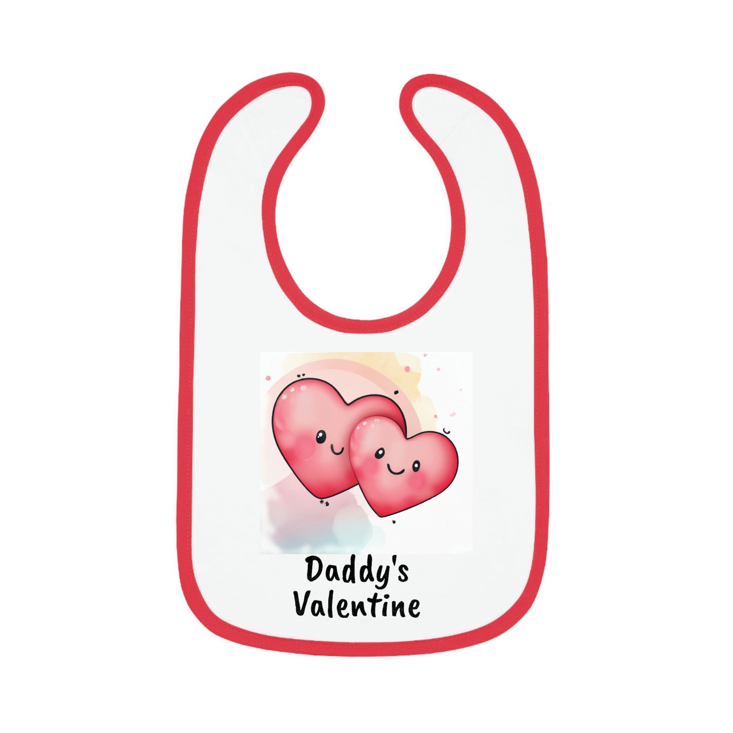 Valentine's "Daddy's Valentine" II Baby Contrast Trim Jersey Bib