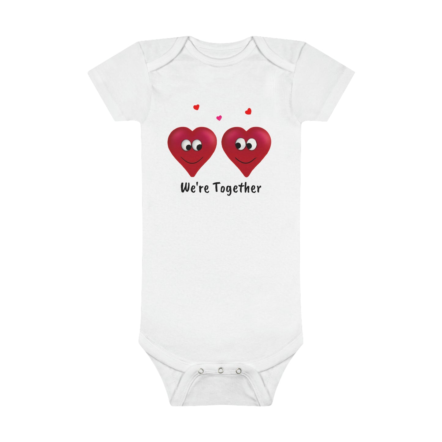 Valentine's "We're Together" Onesie® Organic Baby Bodysuit