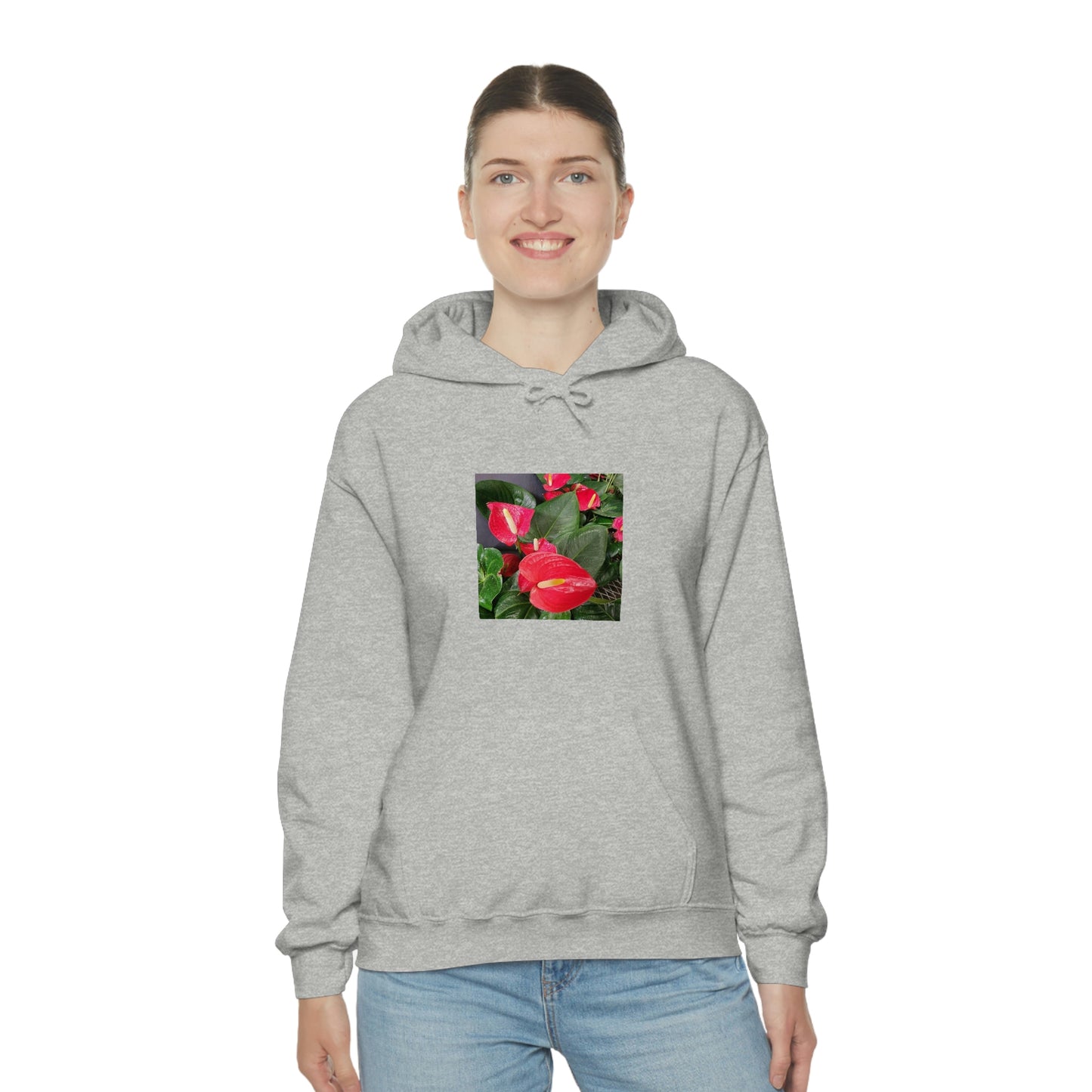 Island Style Anthurium Unisex Heavy Blend™ Hooded Sweatshirt