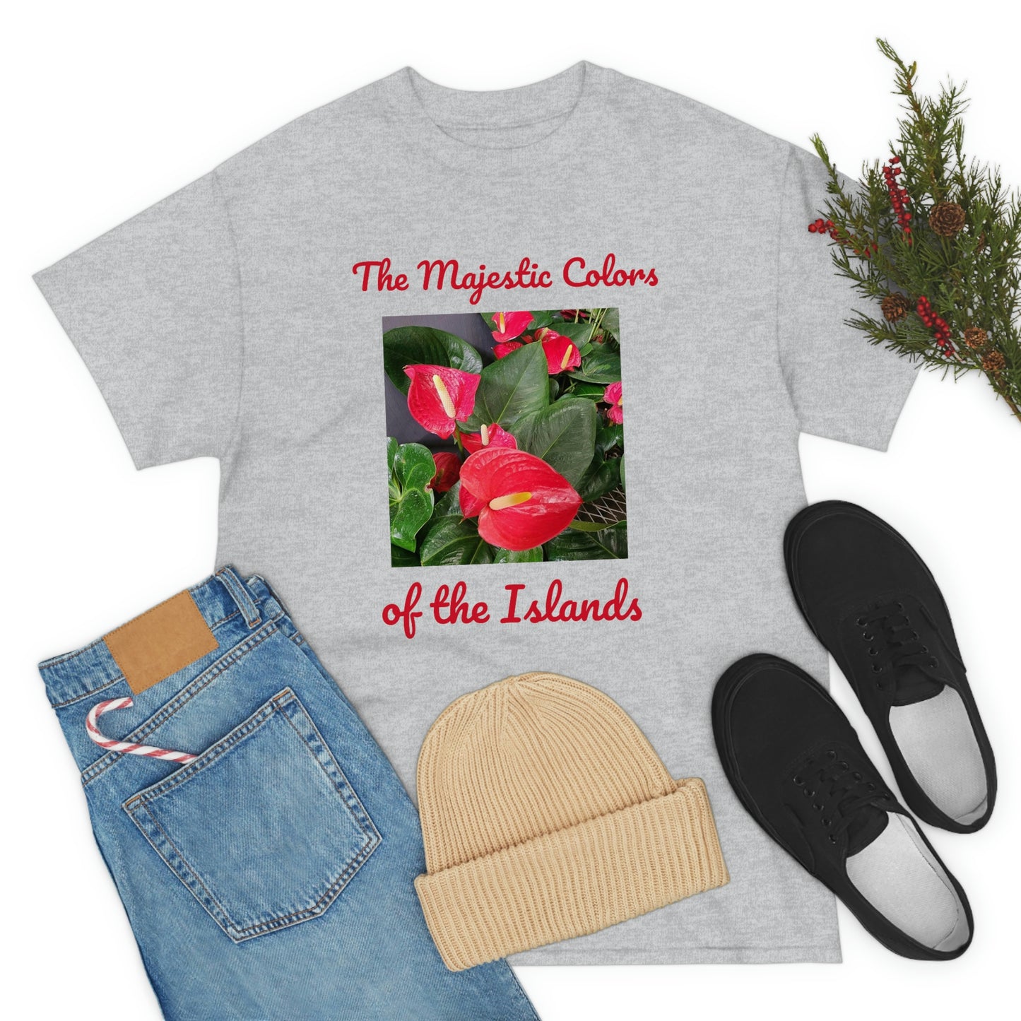 Islander Anthurium Unisex Heavy Cotton Tee