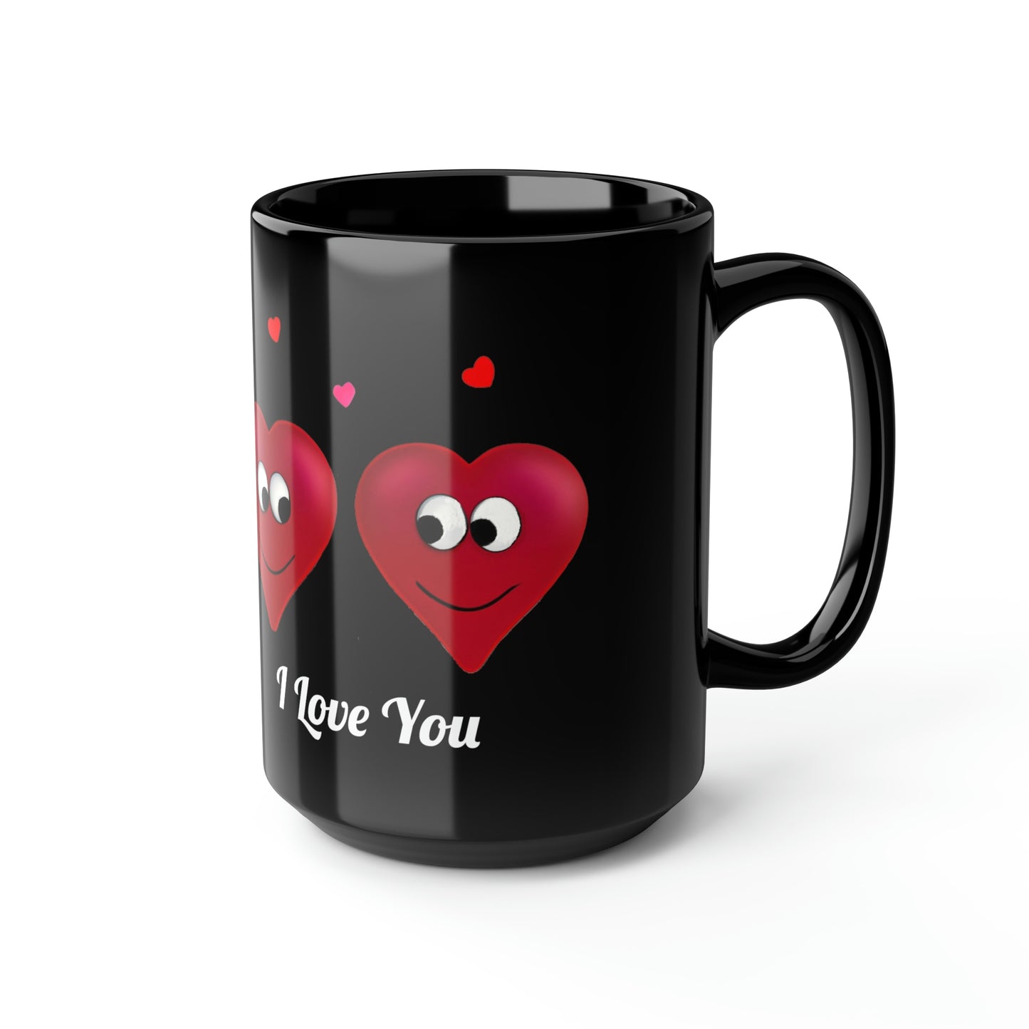 Valentine's "I Love You" Black Mug, 15oz