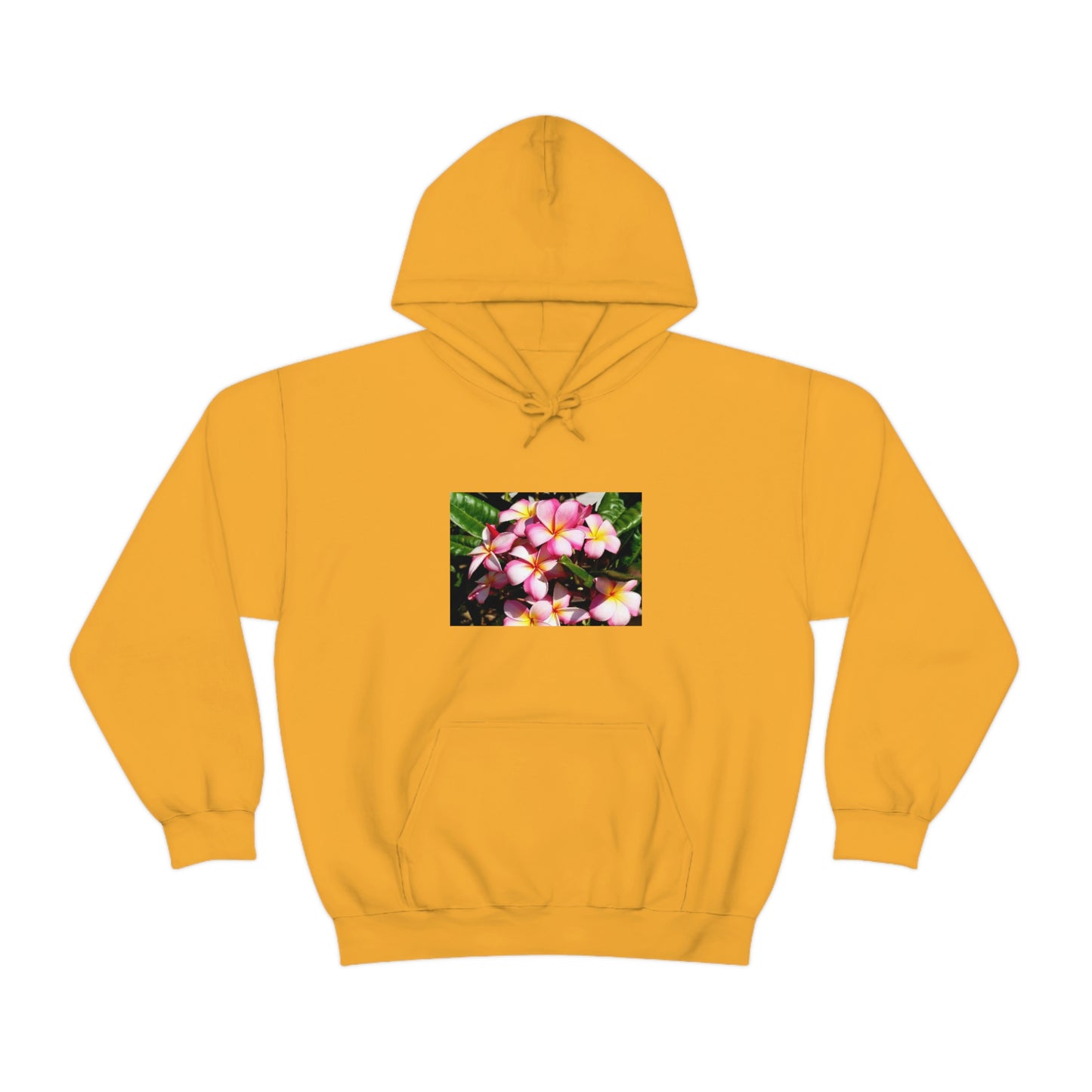 Islander Striped Plumeria Unisex Heavy Blend™ Hooded Sweatshirt