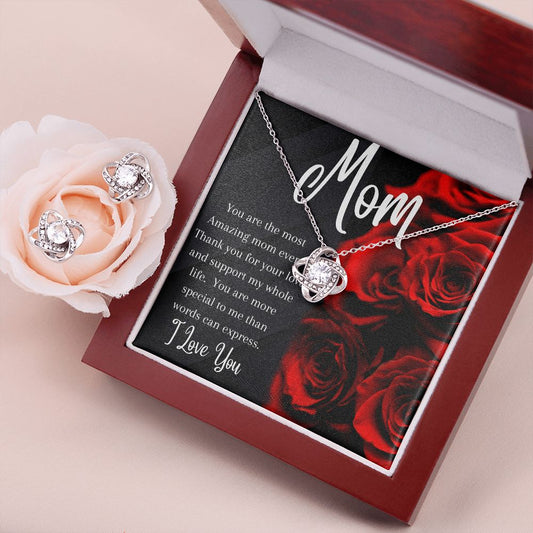 Eternal Love Knot Earing and Necklace Set