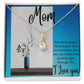 Mom - Alluring Beauty Necklace (White or Yellow Gold Finish)