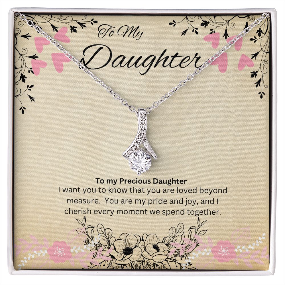 Daughter - Alluring Ribbon Beauty Necklace
