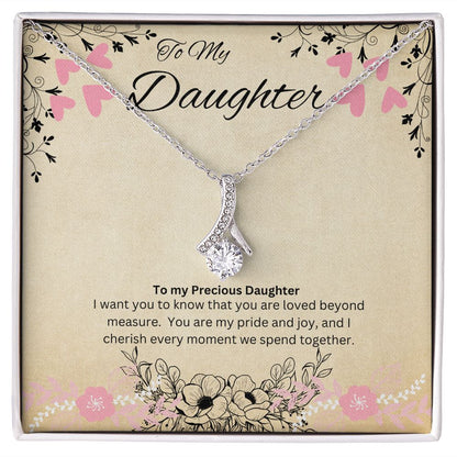 Daughter - Alluring Ribbon Beauty Necklace