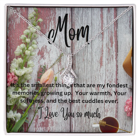 Mom - Alluring Beauty Necklace (White or Yellow Gold)