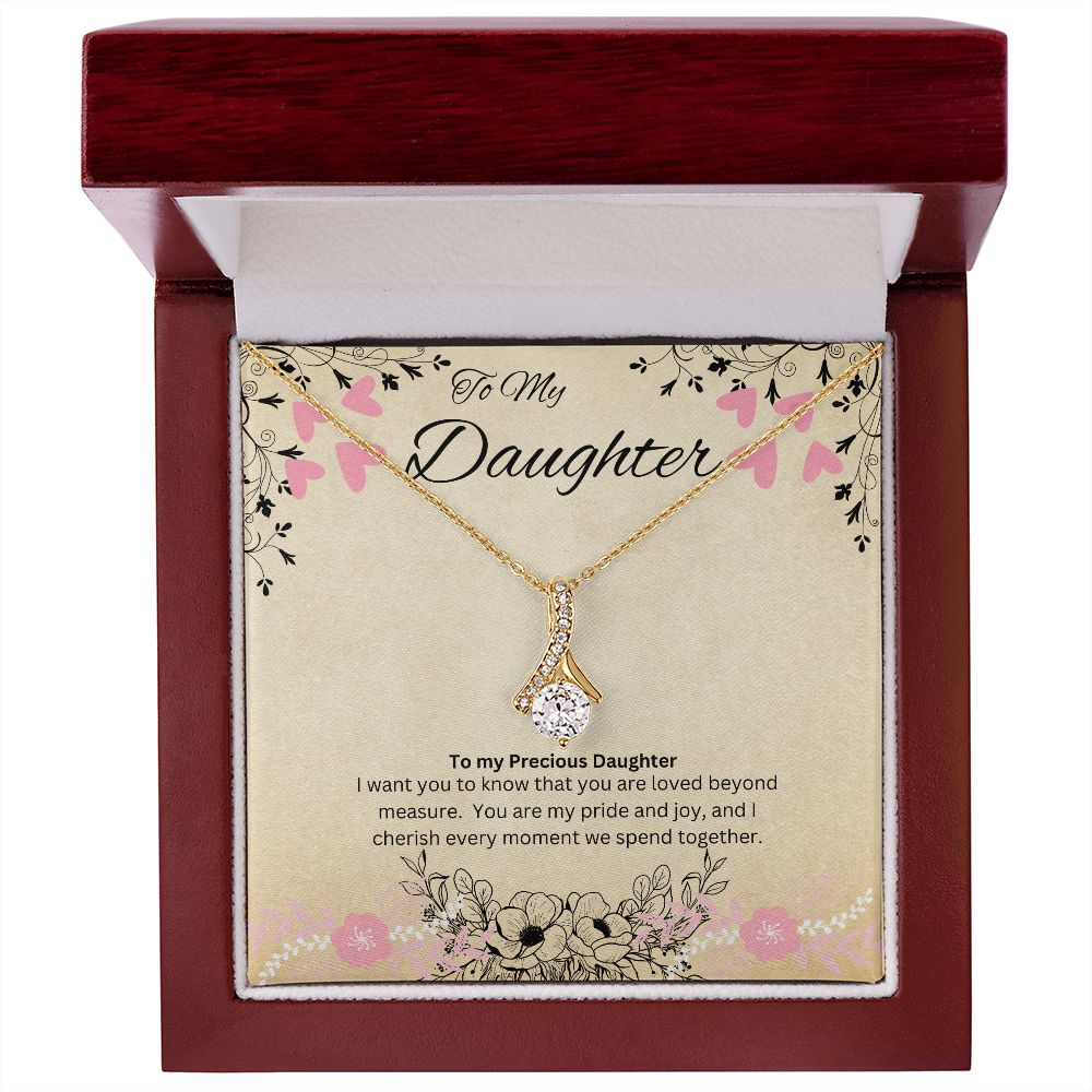 Daughter - Alluring Ribbon Beauty Necklace