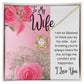 Wife - Love Knot Necklace (White or Yellow Gold)