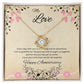 My Love - Anniversary Love Knot Necklace (White or Yellow Gold)
