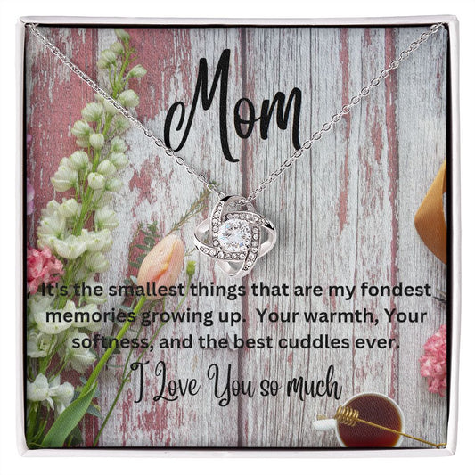 Mom - Love Knot Necklace (Yellow or White Gold)