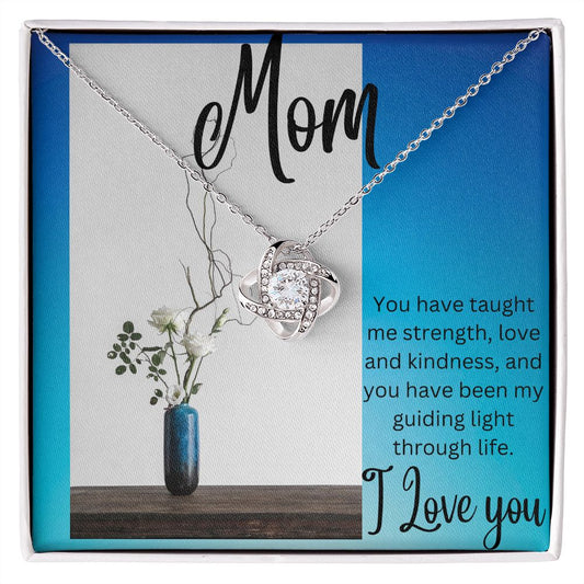 Mom - Love Knot Necklace (Yellow or White Gold)