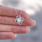 My Love - Anniversary Love Knot Necklace (White or Yellow Gold)