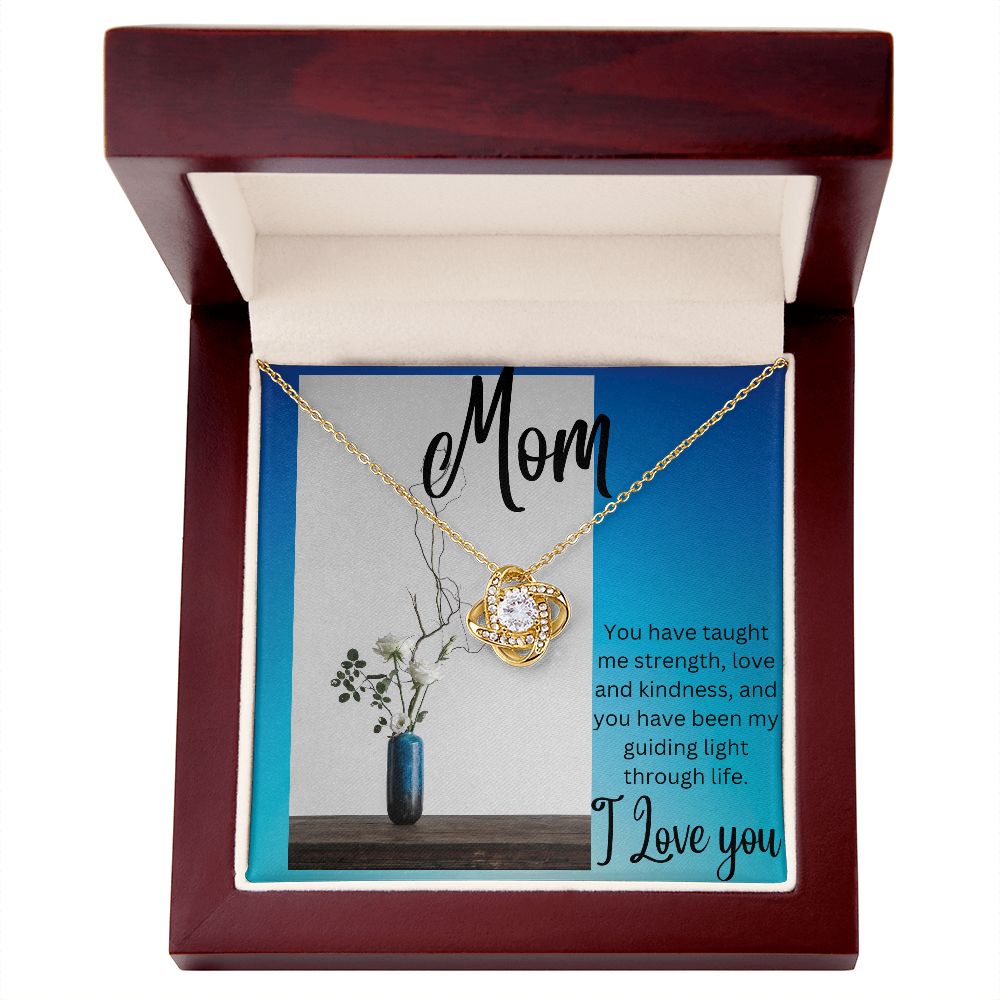Mom - Love Knot Necklace (Yellow or White Gold)
