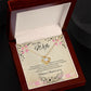 To My Wife - Anniversary Love Knot Necklace (White or Yellow Gold)