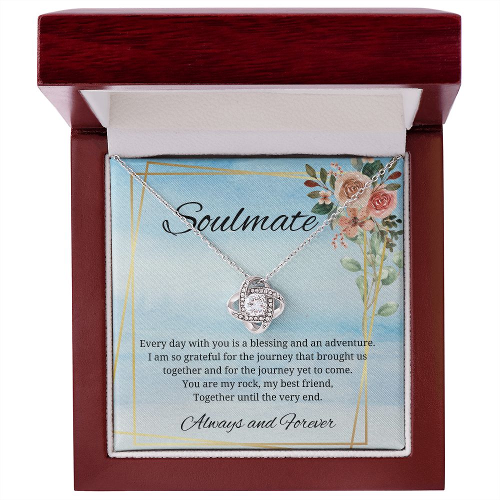 Soulmate Love Knot Necklace (White or Yellow Gold)