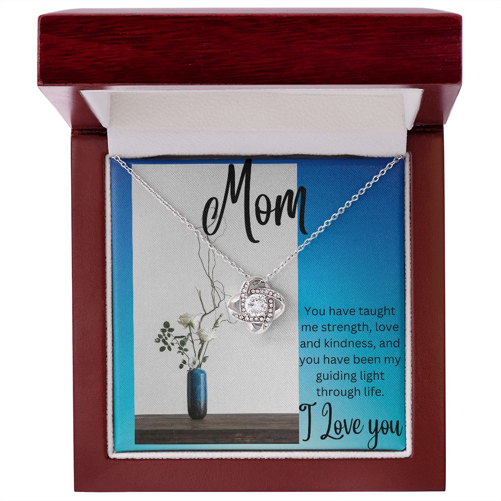 Mom - Love Knot Necklace (Yellow or White Gold)