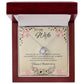 To My Wife - Anniversary Love Knot Necklace (White or Yellow Gold)