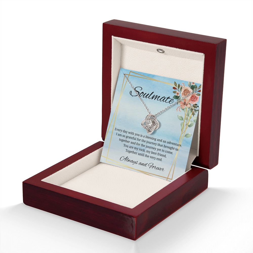 Soulmate Love Knot Necklace (White or Yellow Gold)
