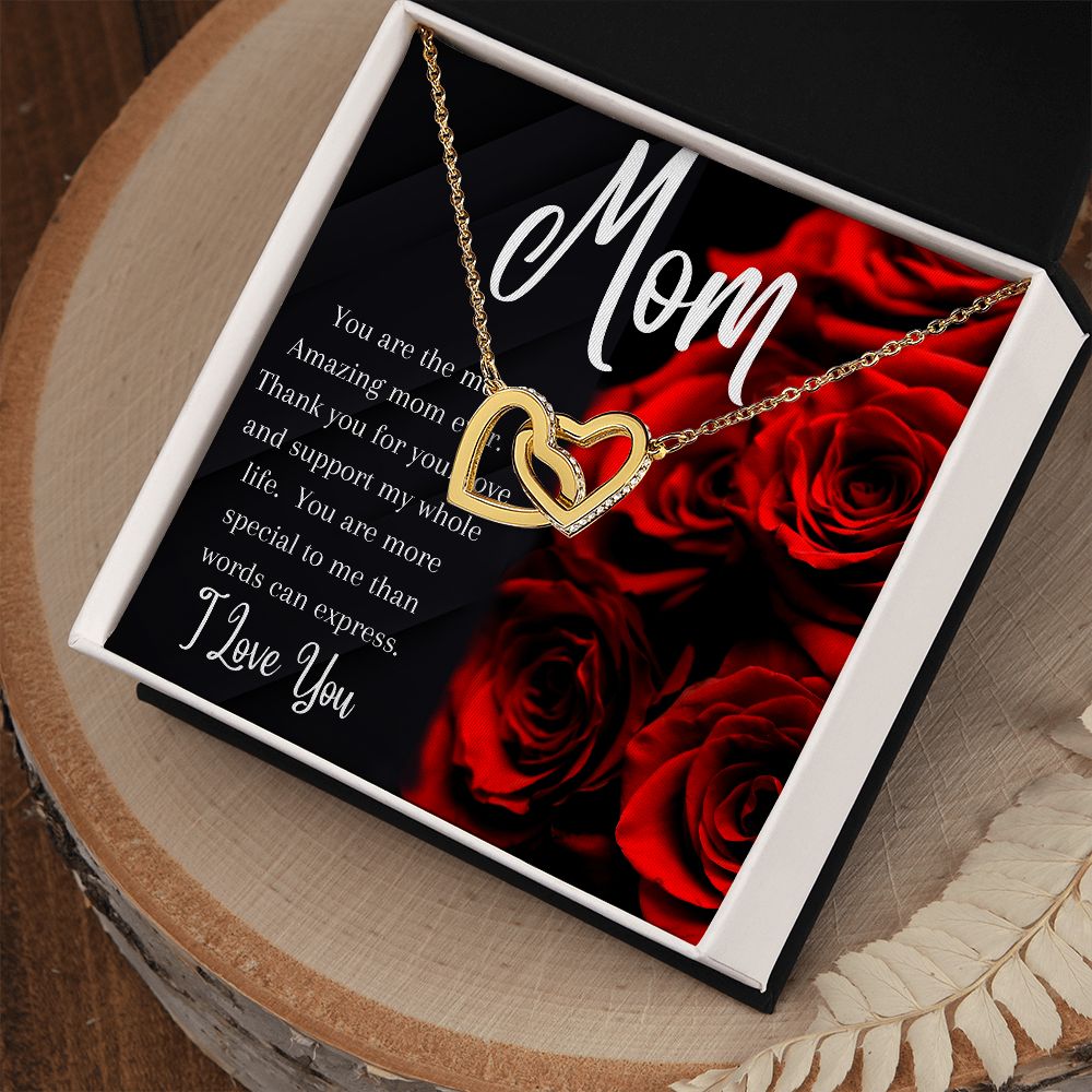 Mom - Interlocking Hearts Necklace