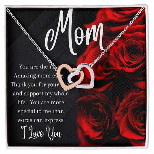 Mom - Interlocking Hearts Necklace