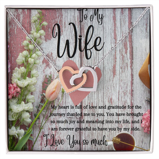 Wife - Interlocking Hearts Necklace