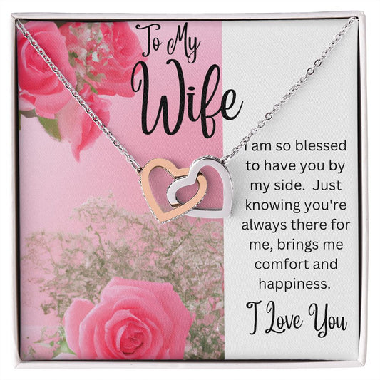 Wife - Interlocking Hearts Necklace