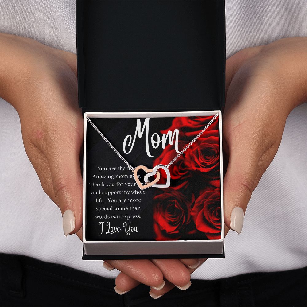 Mom - Interlocking Hearts Necklace
