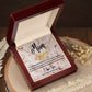 Mom - Interlocking Hearts Necklace (Polished Stainless and Rose Gold Finish or Yellow Gold Finish)