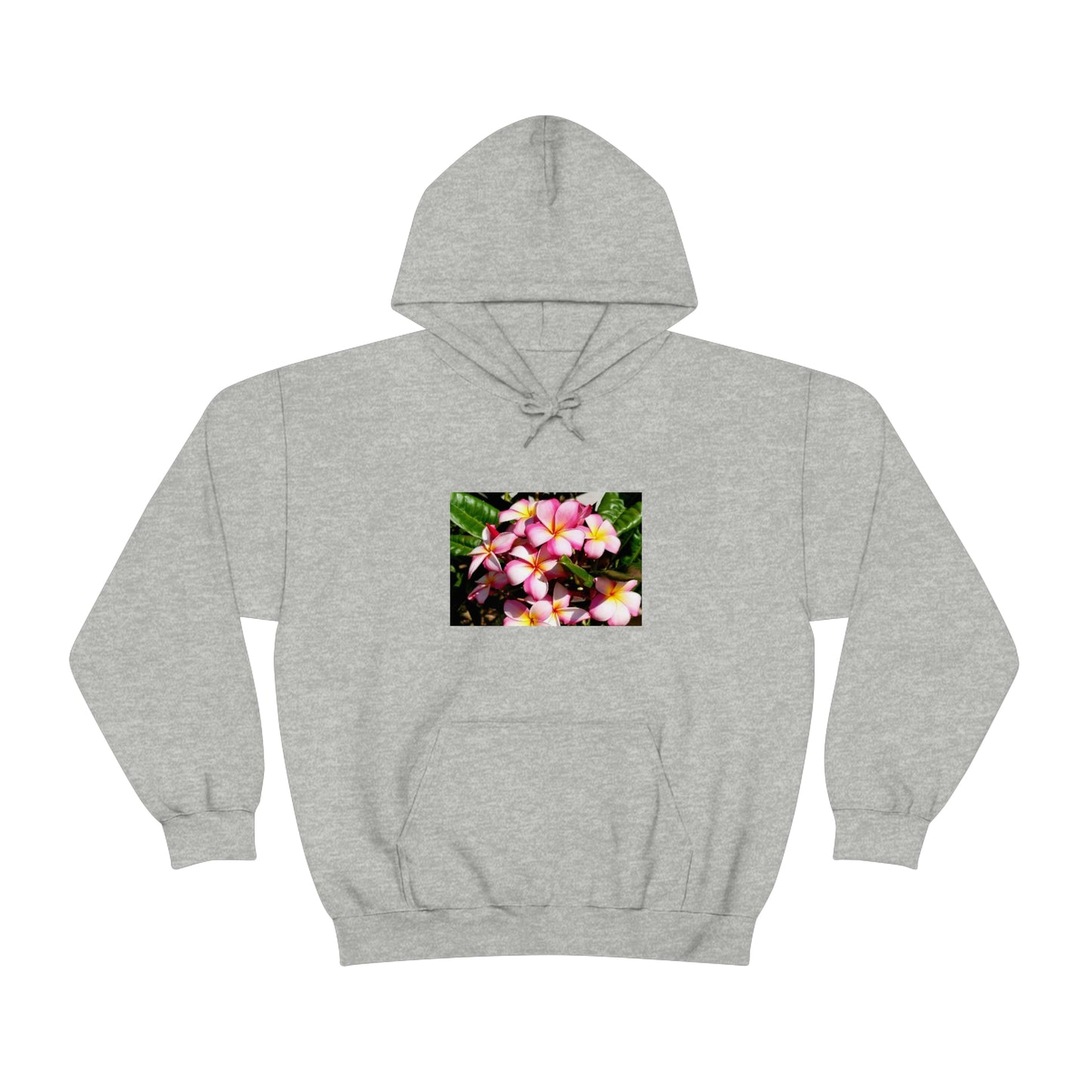 Islander Striped Plumeria Unisex Heavy Blend™ Hooded Sweatshirt