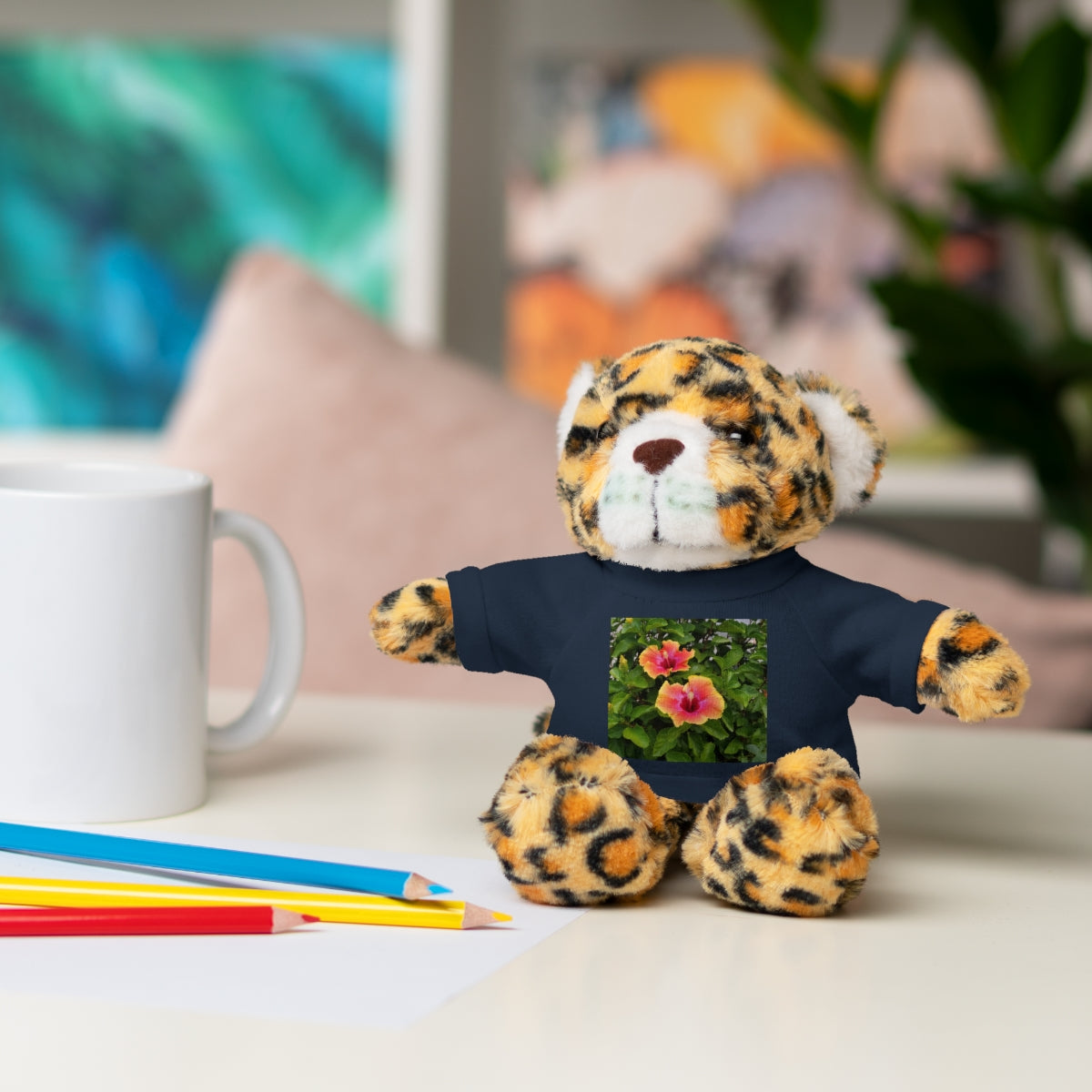 Island Style Hibiscus Stuffed Animals with Tee