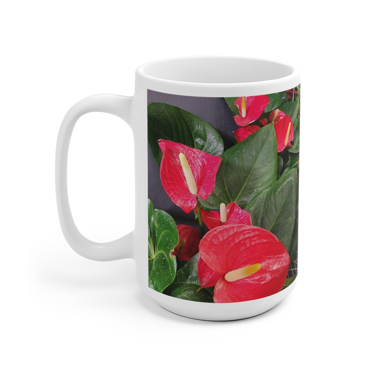 Islander Style Anthurium Ceramic Mug, 11oz and 15oz