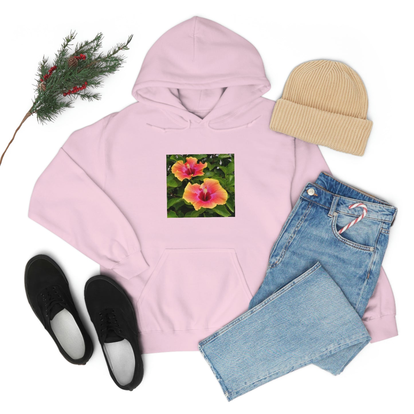 Islander Hibiscus Unisex Heavy Blend™ Hooded Sweatshirt