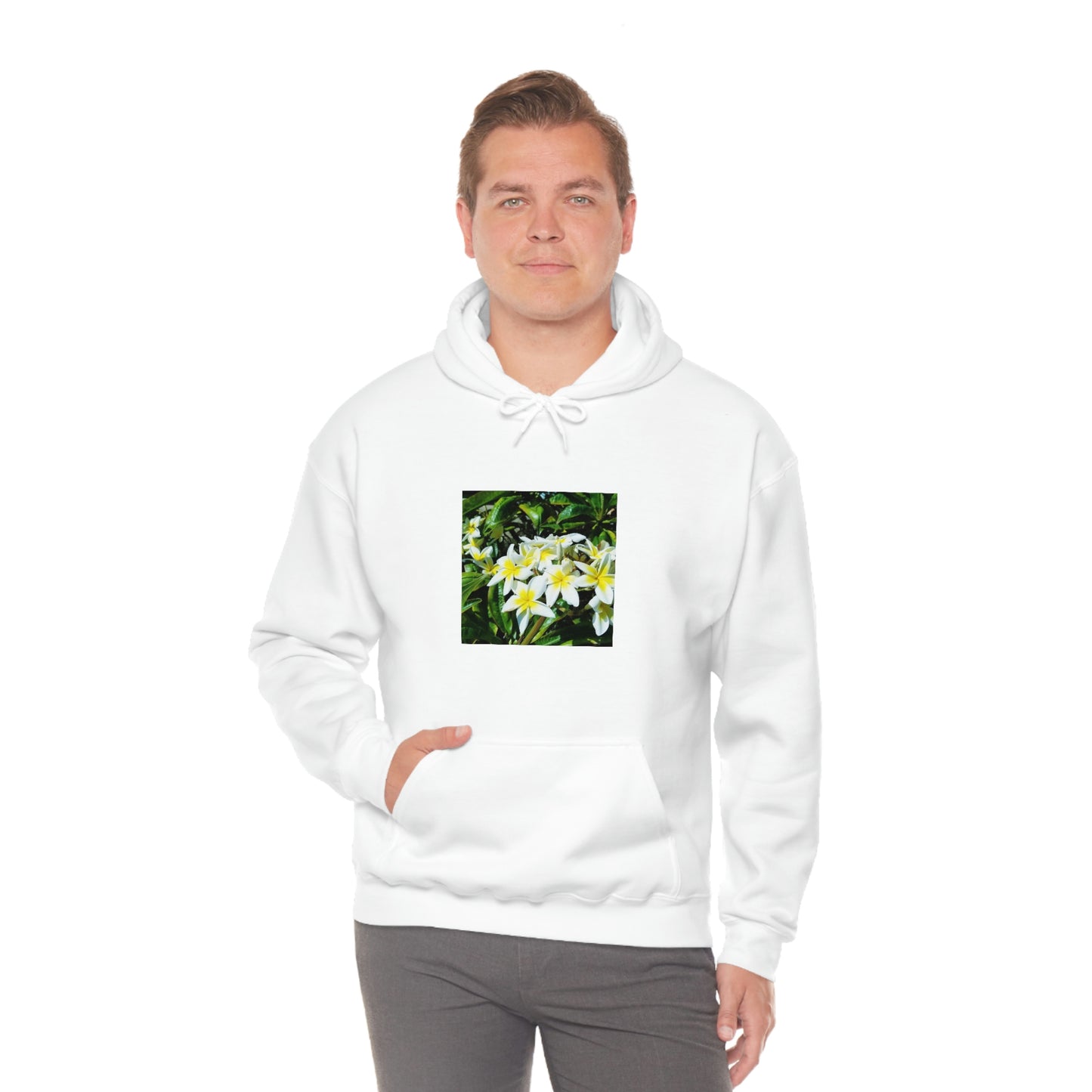 Islander Plumeria Unisex Heavy Blend™ Hooded Sweatshirt