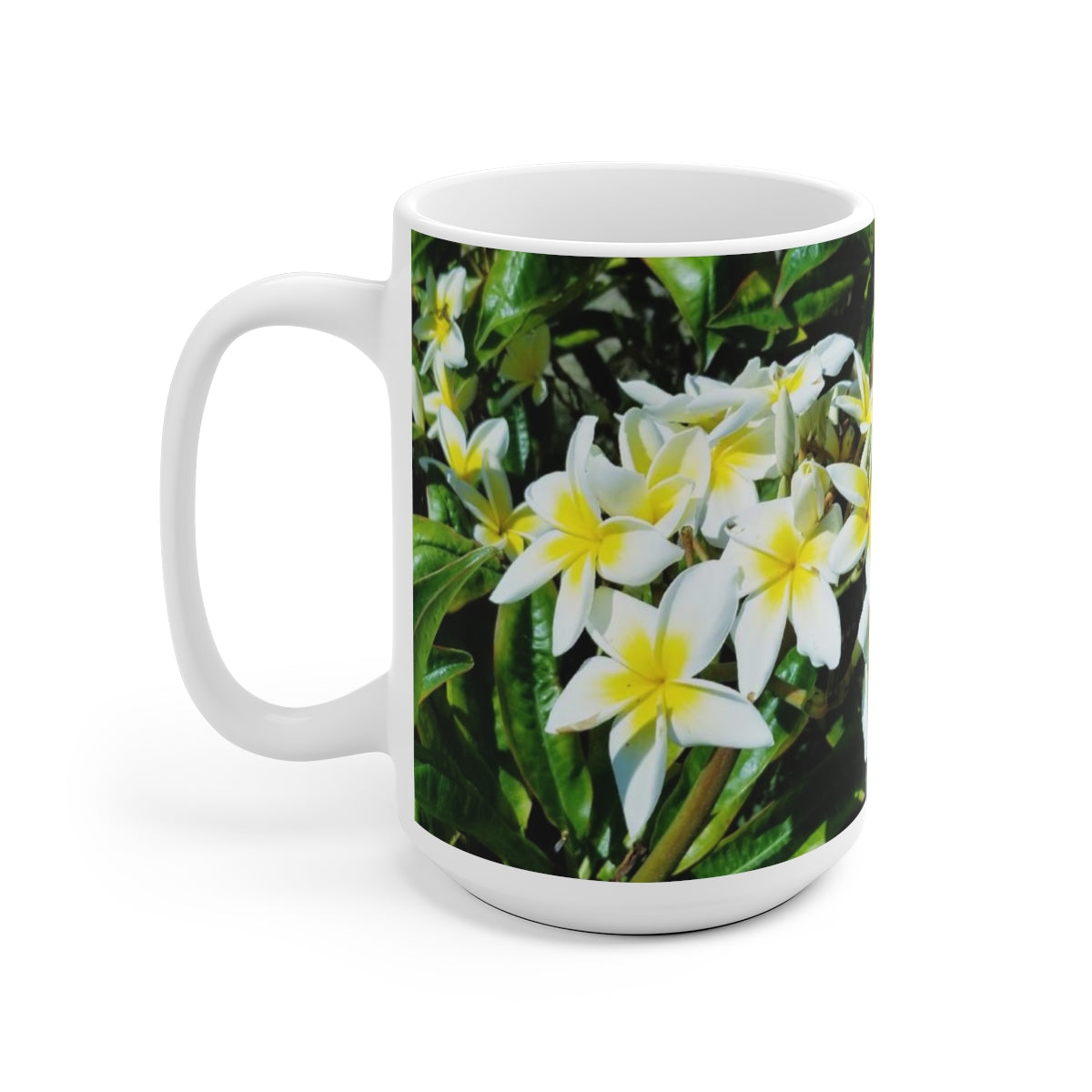 Islander Style Plumeria Ceramic Mug, 11oz and 15oz